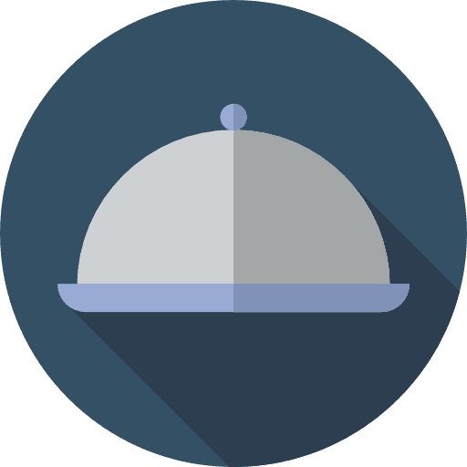 Covering tools and utensils cover salver icon