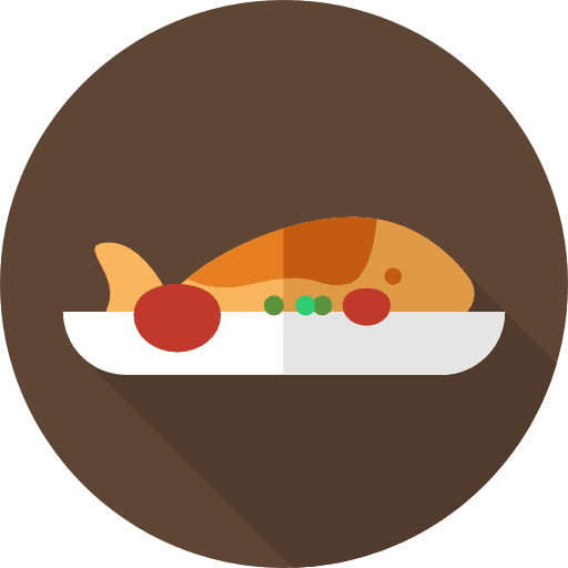 Fish healthy food food food and restaurant icon