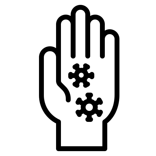 Hand covid 19 virus infectious icon Hand covid 19 virus infectious icon