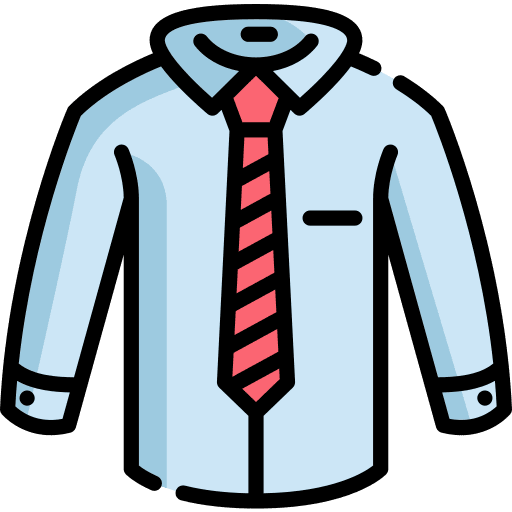 Shirt uniform tie garment icon