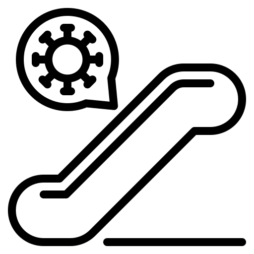 Escalator coronavirus escalator virus transmission icon Escalator coronavirus escalator virus transmission icon