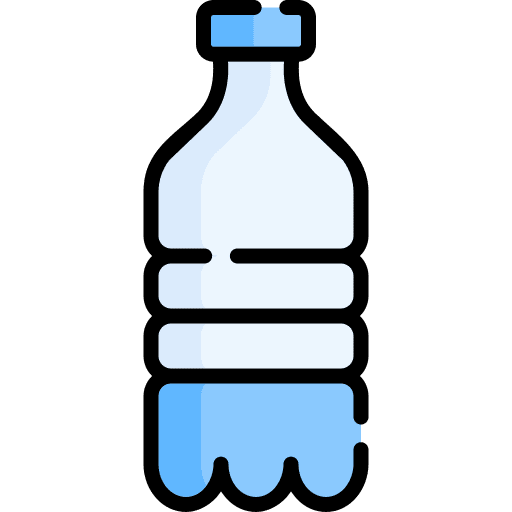Plastic bottle hydratation water drink icon