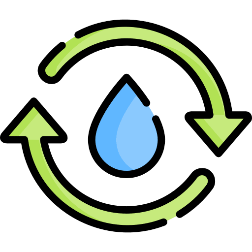Water cycle water energy recycling drop icon