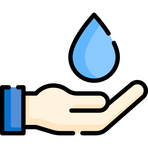 Save water water drop ecology and environment hand icon