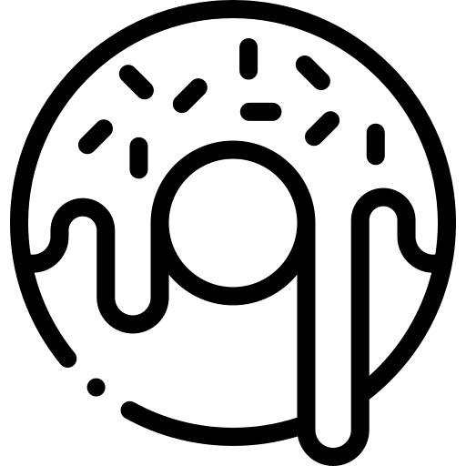 Donut food and restaurant dessert fast food icon