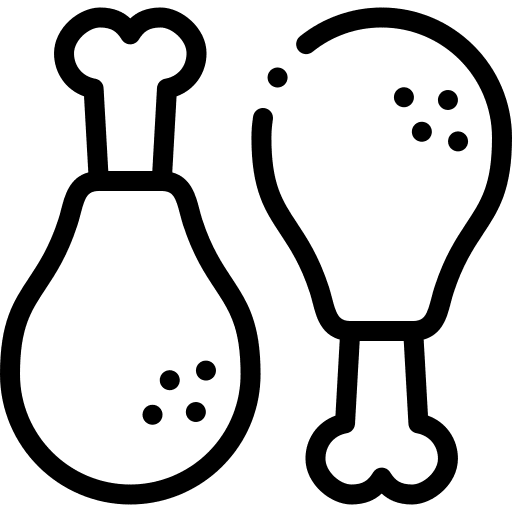 Fried chicken chicken leg junk food turkey leg icon