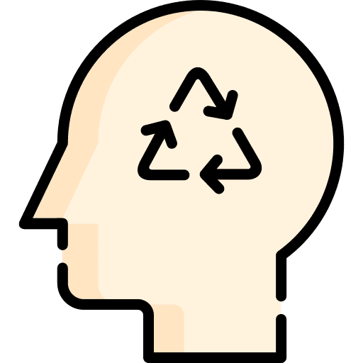 Think green consciousness recycle user icon
