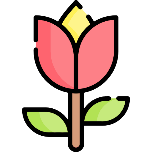 Tulip plant nature petals icon