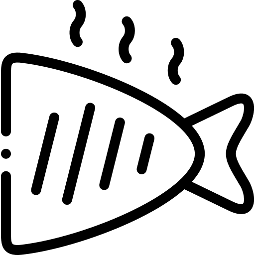 Fish grilled nutrition bbq icon Fish grilled nutrition bbq icon