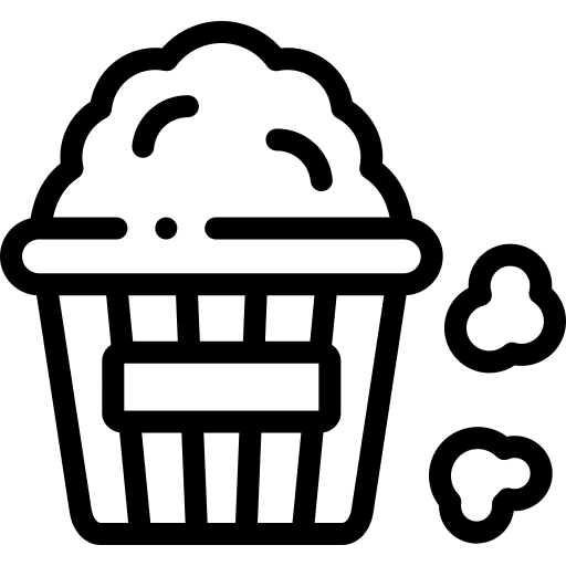 Pop corn movie cinema snack icon