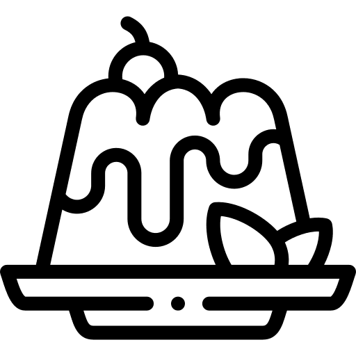 Pudding leaf dessert cherry icon Pudding leaf dessert cherry icon