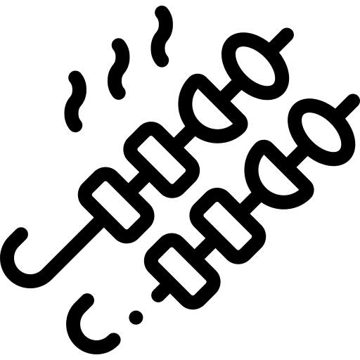 Skewer brochette grilled vegetable icon Skewer brochette grilled vegetable icon