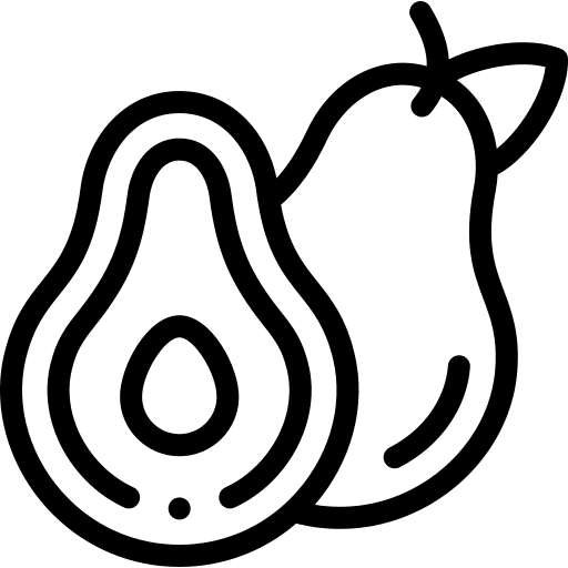 Avocado food and restaurant vegetarian avocado icon Avocado food and restaurant vegetarian avocado icon