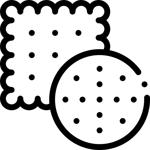 Biscuit salty cracker food and restaurant biscuit icon Biscuit salty cracker food and restaurant biscuit icon