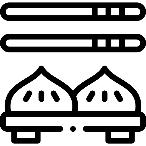 Dumpling dish asian food food and restaurant icon Dumpling dish asian food food and restaurant icon