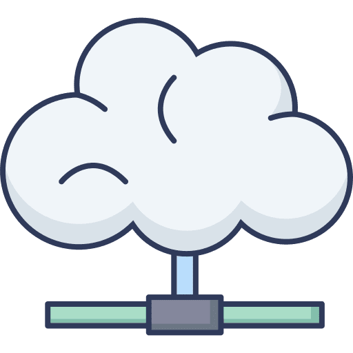 Database hosting cloud computing internet icon