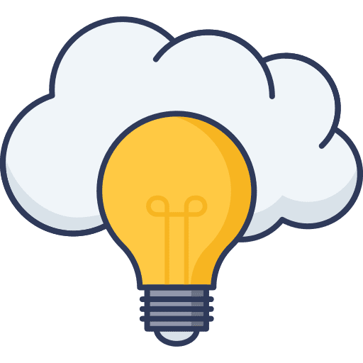 Light bulb cloud computing seo and web electronics icon