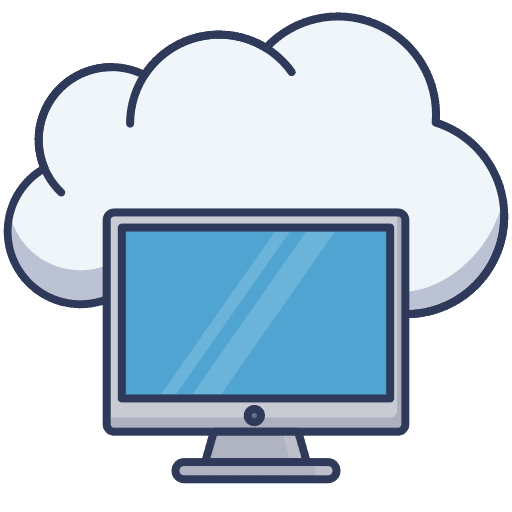 Monitor cloud computing desktop monitor icon