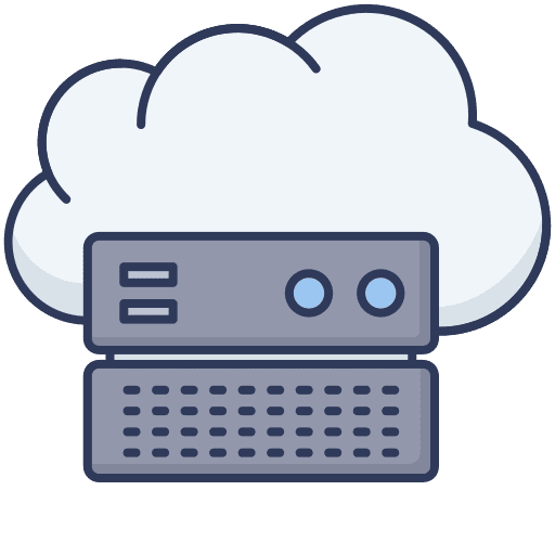 Server internet database seo and web icon