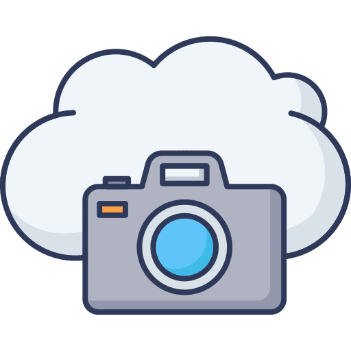 Camera photo electronics seo and web icon