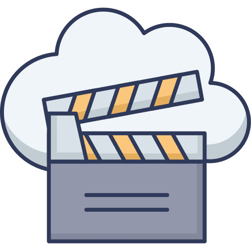 Clapper seo and web cinema entertainment icon