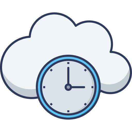 Clock time and date hour seo and web icon