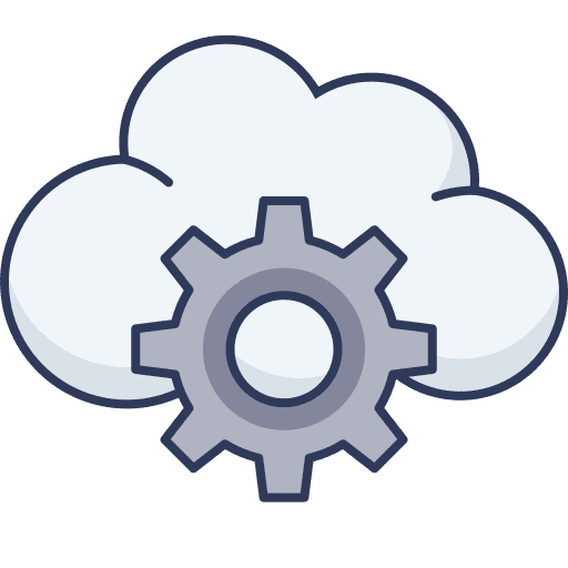 Cogwheel settings cloud computing configuration icon
