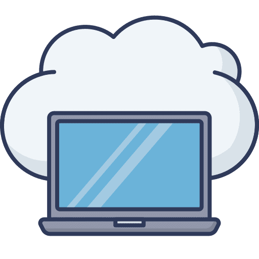 Laptop online cloud computing computer icon
