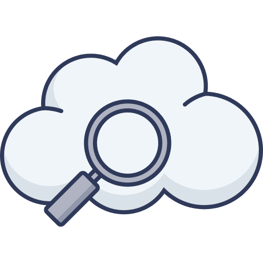 Data analytics data analytics magnifier search engine icon