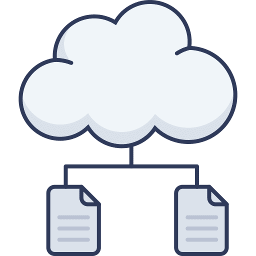 Database cloud computing database storage icon