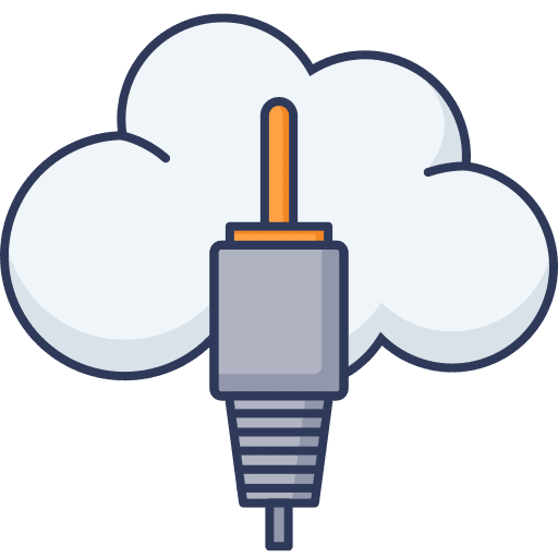 Jack cable seo and web cloud computing electronics icon