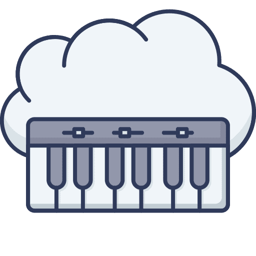 Piano keys piano orchestra icon