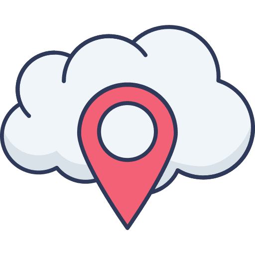 Placeholder location pin cloud computing placeholder icon