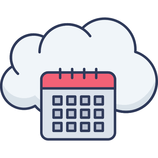 Calendar event organization calendar icon