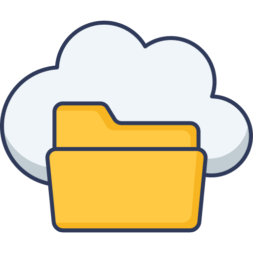Document archive file storage files and folders icon