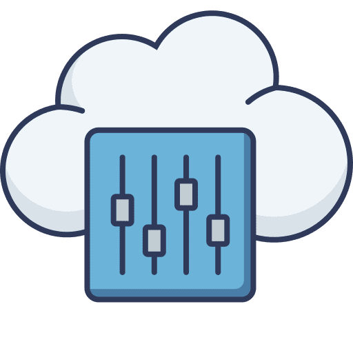 Equalizer mixer cloud computing audio icon