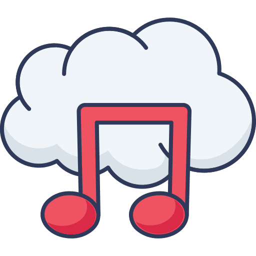 Music note audio quaver sound icon