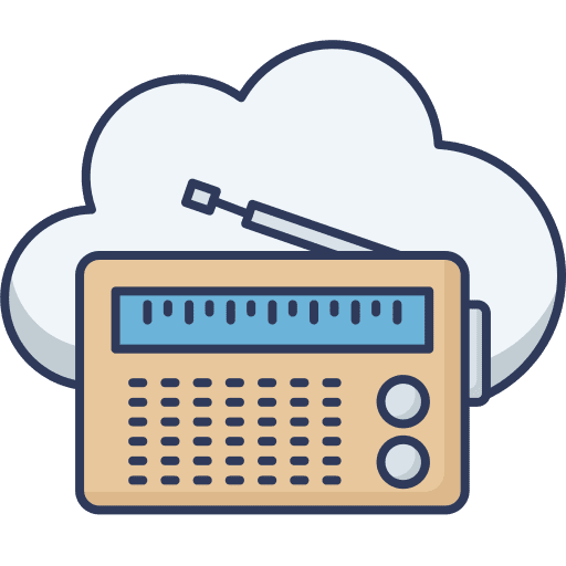 Radio radio seo and web music and multimedia icon
