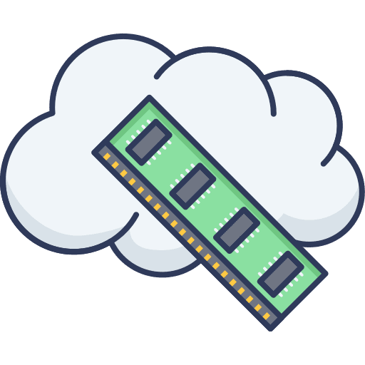 Ram cloud computing memory hardware icon