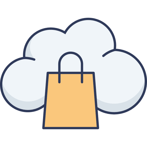 Shopping bag shopping bag online store commerce and shopping icon