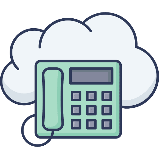 Telephone cloud computing call seo and web icon