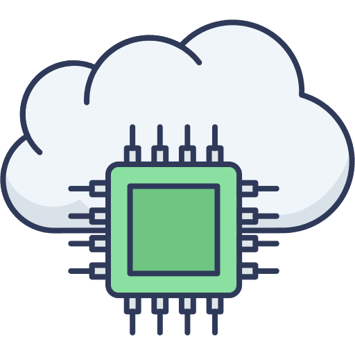 Chip memory processor electronics icon