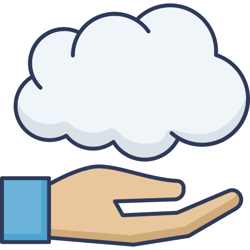Cloud sharing cloud networking icon