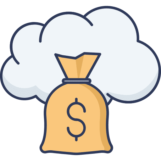 Money money cloud computing cash icon