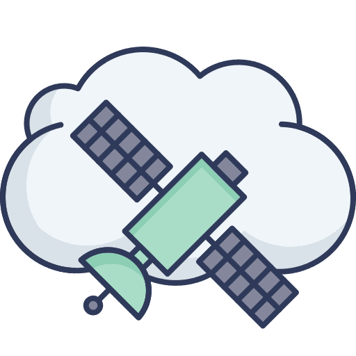 Satelite communication connection space icon