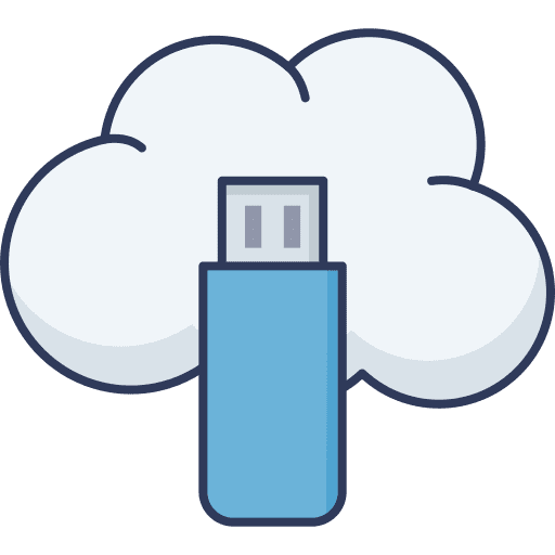 Usb cloud computing electronics storage icon