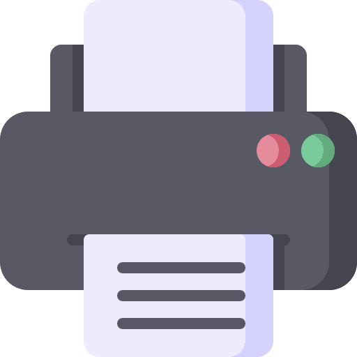 Print electronics printer interface icon