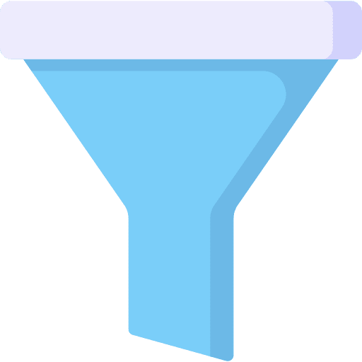 Funnel filtering filter tool icon Funnel filtering filter tool icon