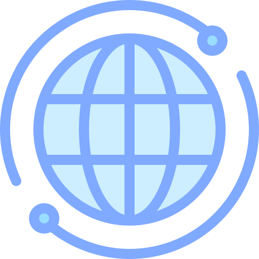 World world network around icon