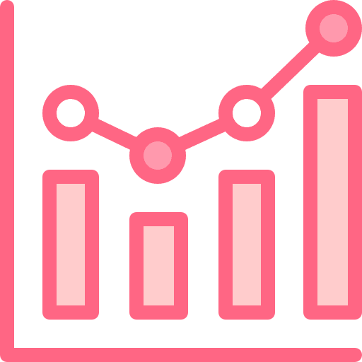 Bar chart infographic line chart line graph icon